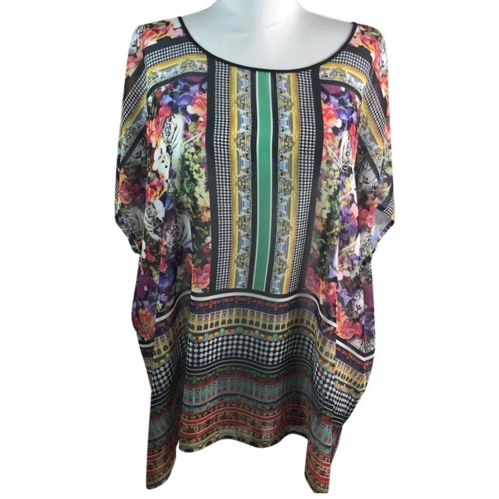 Clover Canyon Oversized Abstract Print Tunic L
